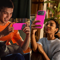 Cordking for iPhone 17 Pro Case, Silicone Ultra Slim Shockproof Protective Phone Case with [Soft Anti-Scratch Microfiber Lining], 6.3 inch, Hot Pink