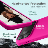 Cordking for iPhone 17 Pro Case, Silicone Ultra Slim Shockproof Protective Phone Case with [Soft Anti-Scratch Microfiber Lining], 6.3 inch, Hot Pink
