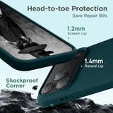Cordking for iPhone 17 Pro Case, Silicone Ultra Slim Shockproof Protective Phone Case with [Soft Anti-Scratch Microfiber Lining], 6.3 inch, Teal