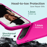 Cordking for iPhone Air Case, Silicone Ultra Slim Shockproof Protective Phone Case with [Soft Anti-Scratch Microfiber Lining], 6.5 inch, Hot Pink