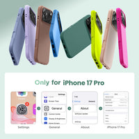 Cordking for iPhone 17 Pro Case, Silicone Ultra Slim Shockproof Protective Phone Case with [Soft Anti-Scratch Microfiber Lining], 6.3 inch, Hot Pink