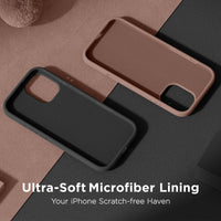 Cordking for iPhone 17 Case, Silicone Ultra Slim Shockproof Protective Phone Case with [Soft Anti-Scratch Microfiber Lining], 6.3 inch, Black