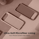 Cordking for iPhone Air Case, Silicone Ultra Slim Shockproof Protective Phone Case with [Soft Anti-Scratch Microfiber Lining], 6.5 inch, Pinksand