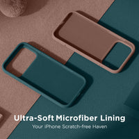 Cordking for iPhone 17 Pro Case, Silicone Ultra Slim Shockproof Protective Phone Case with [Soft Anti-Scratch Microfiber Lining], 6.3 inch, Light Brown