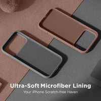 Cordking for iPhone 17 Pro Case, Silicone Ultra Slim Shockproof Protective Phone Case with [Soft Anti-Scratch Microfiber Lining], 6.3 inch, Space Gray