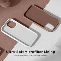 Cordking for iPhone 17 Case, Silicone Ultra Slim Shockproof Protective Phone Case with [Soft Anti-Scratch Microfiber Lining], 6.3 inch, White