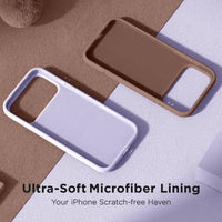 Cordking for iPhone 17 Pro Case, Silicone Ultra Slim Shockproof Protective Phone Case with [Soft Anti-Scratch Microfiber Lining], 6.3 inch, Clove Purple