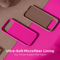 Cordking for iPhone Air Case, Silicone Ultra Slim Shockproof Protective Phone Case with [Soft Anti-Scratch Microfiber Lining], 6.5 inch, Hot Pink