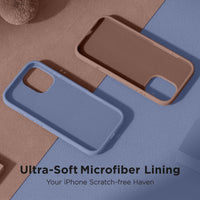 Cordking for iPhone 17 Case, Silicone Ultra Slim Shockproof Protective Phone Case with [Soft Anti-Scratch Microfiber Lining], 6.3 inch, Lavender Gray