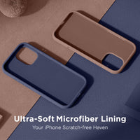 Cordking for iPhone 17 Case, Silicone Ultra Slim Shockproof Protective Phone Case with [Soft Anti-Scratch Microfiber Lining], 6.3 inch, Navy Blue
