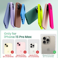 Cordking Designed for iPhone 15 Pro Max Case, Silicone Ultra Slim Shockproof iPhone 15 ProMax Case with [Soft Anti-Scratch Microfiber Lining], 6.7 inch, Midnight Green