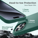 Cordking Designed for iPhone 15 Pro Max Case, Silicone Ultra Slim Shockproof iPhone 15 ProMax Case with [Soft Anti-Scratch Microfiber Lining], 6.7 inch, Midnight Green