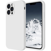 Cordking Designed for iPhone 13 Pro Max Case, Silicone Full Cover [Enhanced Camera Protection] Shockproof Protective Phone Case with [Soft Anti-Scratch Microfiber Lining], 6.7 inch, White