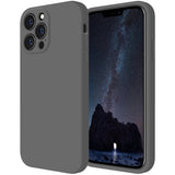 Cordking Designed for iPhone 13 Pro Case, Silicone Full Cover [Enhanced Camera Protection] Shockproof Protective Phone Case with [Soft Anti-Scratch Microfiber Lining], 6.1 inch, Space Gray