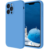 Cordking Designed for iPhone 13 Pro Max Case, Silicone Full Cover [Enhanced Camera Protection] Shockproof Protective Phone Case with [Soft Anti-Scratch Microfiber Lining], 6.7 inch, Blue