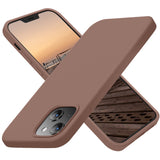 Cordking Compatible with iPhone 13 Mini Case, Ultra Slim Silicone Shockproof Protective [Enhanced Camera Protection] Cover with [Soft Anti-Scratch Microfiber Lining], 5.4 inch, Light Brown