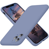 Cordking Phone Case iPhone 11 Pro Max, Silicone Ultra Slim Shockproof Case with [Soft Anti-Scratch Microfiber Lining], 6.5 inch, Lavender Gray