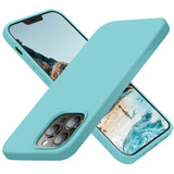 Cordking Designed for iPhone 13 Pro Max Case, Silicone Ultra Slim Shockproof Protective Phone Case with [Soft Anti-Scratch Microfiber Lining], 6.7 inch, Sea Blue
