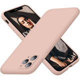 Cordking iPhone 11 Pro Case for Women, Silicone Ultra Slim Shockproof Phone Case with [Soft Anti-Scratch Microfiber Lining], 5.8 inch, Pinksand