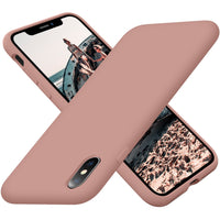 Cordking iPhone Xs Case, iPhone X Phone Case, Silicone Ultra Slim Shockproof Phone Case with [Soft Anti-Scratch Microfiber Lining], 5.8 inch, Light Brown