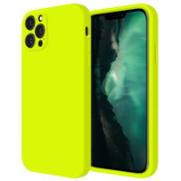 Cordking iPhone 11 Pro Max Case, Silicone [Square Edges] & [Camera Protecion] Upgraded Phone Case with Soft Anti-Scratch Microfiber Lining, 6.5 inch, Fluorescent Green