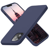 Cordking Designed for iPhone 12 Case, Designed for iPhone 12 Pro Case, Silicone Shockproof Phone Case with [Soft Anti-Scratch Microfiber Lining] 6.1 inch, Navy Blue