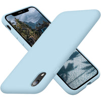 Cordking Case for iPhone XR, Silicone Ultra Slim Shockproof Phone Case with [Soft Anti-Scratch Microfiber Lining], 6.1 inch, Sky Blue