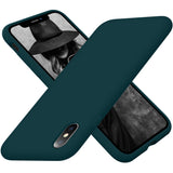 Cordking iPhone Xs MAX Case, Silicone Ultra Slim Shockproof Protective Phone Case with [Soft Anti-Scratch Microfiber Lining], 6.5 inch, Teal
