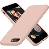 Cordking iPhone 8 Plus Case for Girls, iPhone 7 Plus Case, Silicone Ultra Slim Shockproof Phone Case with [Soft Anti-Scratch Microfiber Lining], 5.5 inch, Pinksand