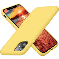 Cordking iPhone 11 Case Silicone, Ultra Slim Shockproof Phone Case with [Soft Anti-Scratch Microfiber Lining], 6.1 inch, Yellow