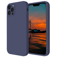 Cordking iPhone 11 Pro Max Case, Silicone [Square Edges] & [Camera Protecion] Upgraded Phone Case with Soft Anti-Scratch Microfiber Lining, 6.5 inch, Navy Blue