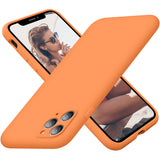 Cordking iPhone 11 Pro Case, Silicone Ultra Slim Shockproof Phone Case with [Soft Anti-Scratch Microfiber Lining], 5.8 inch, Kumquat