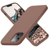 Cordking Designed for iPhone 13 Case, Silicone Ultra Slim Shockproof Protective Phone Case with [Soft Anti-Scratch Microfiber Lining], 6.1 inch, Light Brown