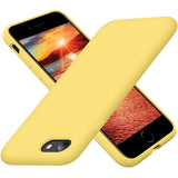 Cordking iPhone SE 2020 Case, iPhone 7 8 Case, Silicone Ultra Slim Shockproof Phone Case with [Soft Microfiber Lining], 4.7 inch, Yellow