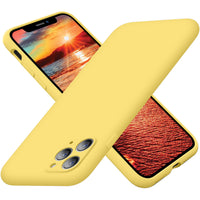 Cordking iPhone 11 Pro Case Silicone, Ultra Slim Shockproof Phone Case with [Soft Anti-Scratch Microfiber Lining], 5.8 inch, Yellow