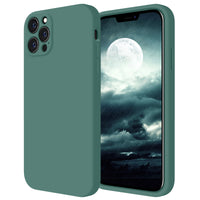 Cordking iPhone 11 Pro Max Case, Silicone [Square Edges] & [Camera Protecion] Upgraded Phone Case with Soft Anti-Scratch Microfiber Lining, 6.5 inch, Midnight Green