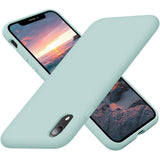 Cordking Case for iPhone XR, Silicone Ultra Slim Shockproof Phone Case with [Soft Anti-Scratch Microfiber Lining], 6.1 inch, Mint Green