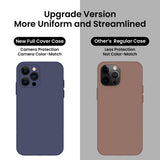 Cordking Designed for iPhone 13 Pro Case, Silicone Full Cover [Enhanced Camera Protection] Shockproof Protective Phone Case with [Soft Anti-Scratch Microfiber Lining], 6.1 inch, Navy Blue