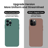 Cordking Designed for iPhone 13 Pro Max Case, Silicone Full Cover [Enhanced Camera Protection] Shockproof Protective Phone Case with [Soft Anti-Scratch Microfiber Lining], 6.7 inch, Midnight Green