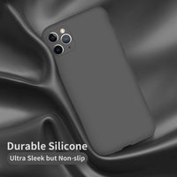 Cordking Silicone iPhone 11 Pro Case, Ultra Slim Shockproof Phone Case with [Soft Anti-Scratch Microfiber Lining], 5.8 inch, Space Gray