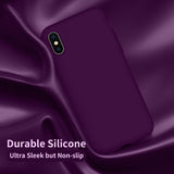 Cordking iPhone Xs MAX Case for Girls, Silicone Ultra Slim Shockproof Protective Phone Case with [Soft Anti-Scratch Microfiber Lining], 6.5 inch, Wine Red