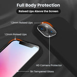 Cordking Designed for iPhone 14 Case, Silicone Phone Case with [2 Screen Protectors] + [2 Camera Lens Protectors] and Soft Anti-Scratch Microfiber Lining Inside, 6.1 inch, Black