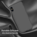 Cordking iPhone Xs Case, iPhone X Phone Case, Silicone Ultra Slim Shockproof Phone Case with [Soft Anti-Scratch Microfiber Lining], 5.8 inch, Spacy Gray