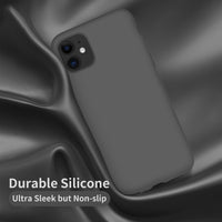 Cordking Silicone iPhone 11 Case, Ultra Slim Shockproof Phone Case with [Soft Anti-Scratch Microfiber Lining], 6.1 inch, Space Gray