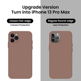 Cordking iPhone 11 Pro Max Case, Silicone [Square Edges] & [Camera Protecion] Upgraded Phone Case with Soft Anti-Scratch Microfiber Lining, 6.5 inch, Light Brown