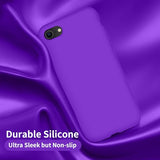 Cordking iPhone SE Case 2022/2020, iPhone 7 8 Case, Silicone Ultra Slim Shockproof Phone Case with [Soft Microfiber Lining], 4.7 inch, Neon Purple