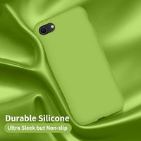 Cordking iPhone SE Case 2022/2020, iPhone 7 8 Case, Silicone Ultra Slim Shockproof Phone Case with [Soft Microfiber Lining], 4.7 inch, Sprout Green