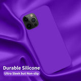 Cordking Designed for iPhone 13 Pro Max Case, Silicone Ultra Slim Shockproof Protective Phone Case with [Soft Anti-Scratch Microfiber Lining], 6.7 inch, Neon Purple