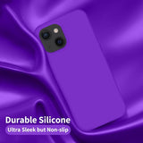 Cordking for iPhone 13 Case, iPhone 14 Case, Silicone Ultra Slim Shockproof Protective Phone Case with [Soft Anti-Scratch Microfiber Lining], 6.1 inch, Neon Purple