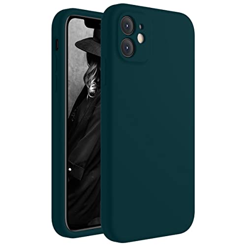 Cordking iPhone 11 Case, Silicone [Square Edges] & [Camera Protecion] Upgraded Phone Case with Soft Anti-Scratch Microfiber Lining, 6.1 inch, Teal